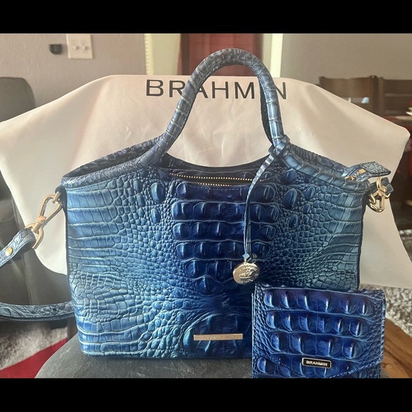 Handbags - Brahmin small Veronica Electric Blue with Elaine Wallet